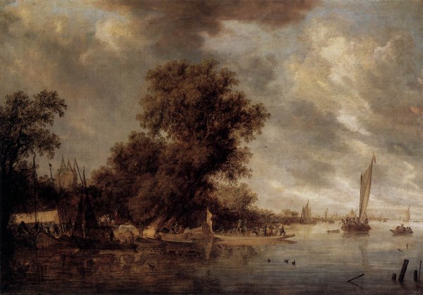 River Landscape at Arnheim by Salomon van Ruysdael